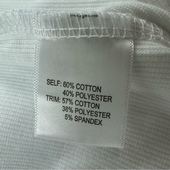 NWT Jane Delancey Vintage Look Button Up Top Womens XL Terry White Short Sleeve - Picture 8 of 8